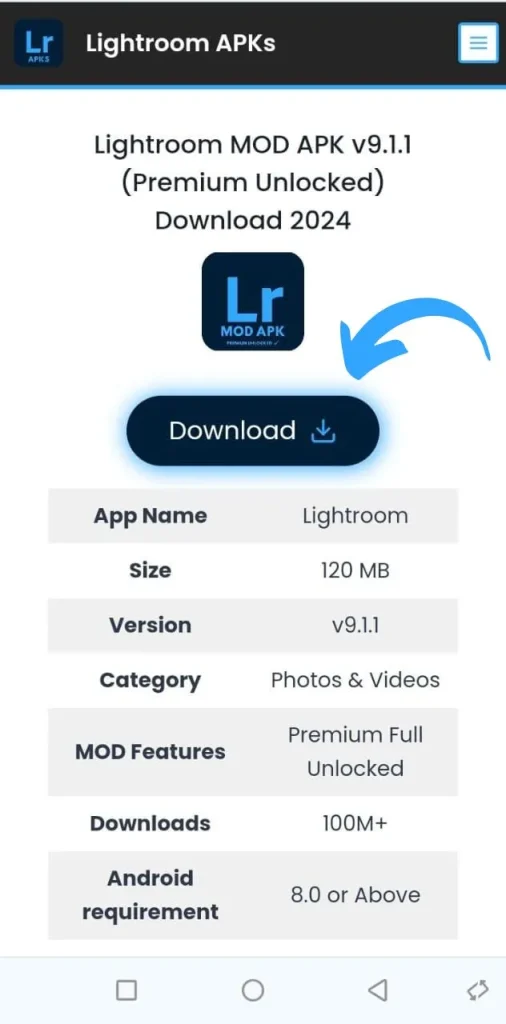 Lightroom mod apk